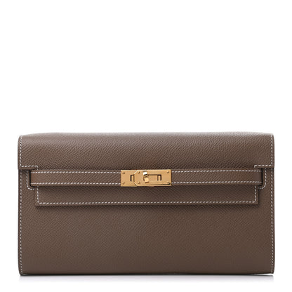 Hermes Epsom Kelly Wallet To Go Etoupe 1 of 7