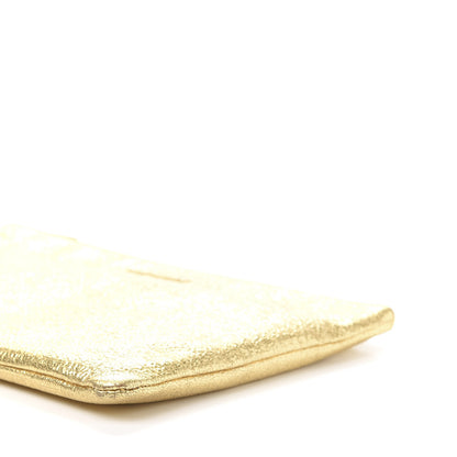 Saint Laurent Metallic Calfskin Zipped Pouch Gold 9 of 10