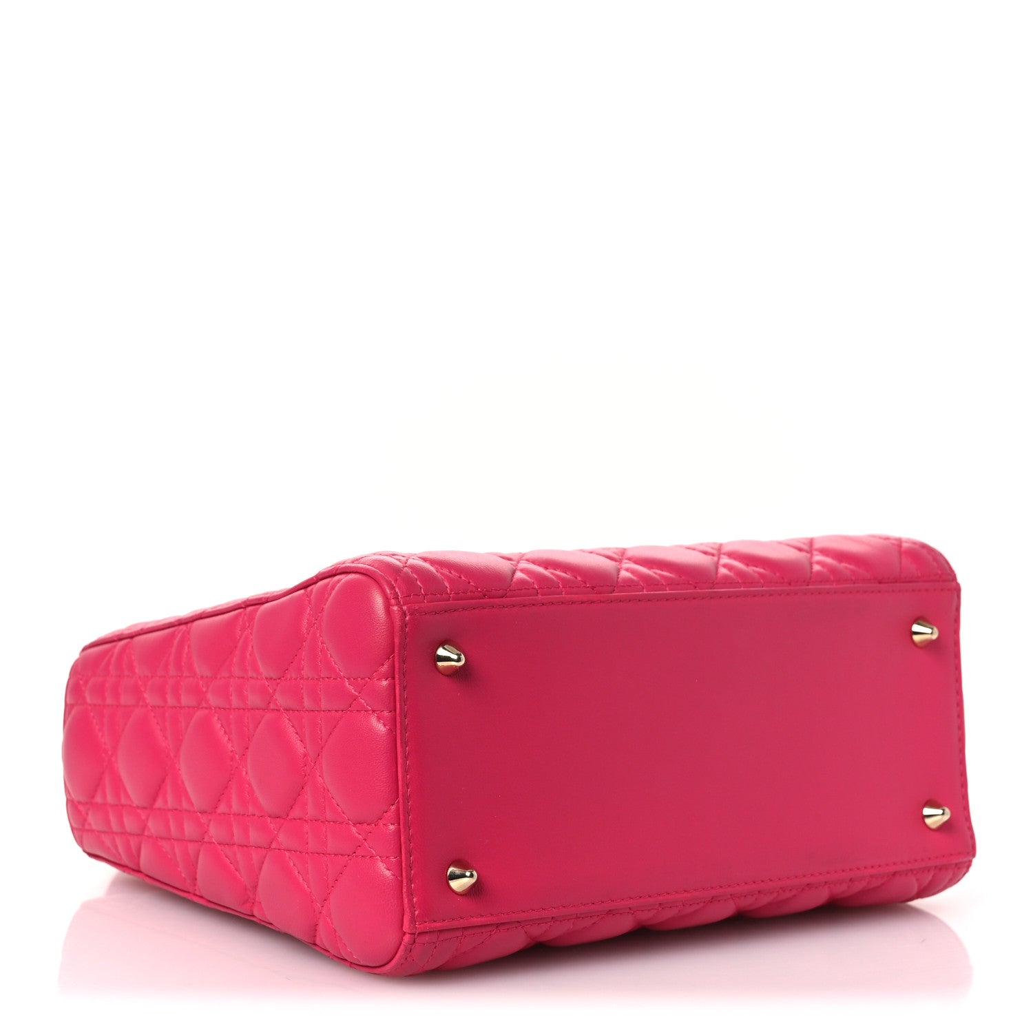 Christian Dior Lambskin Cannage Medium Lady Dior Fuchsia 4 of 13