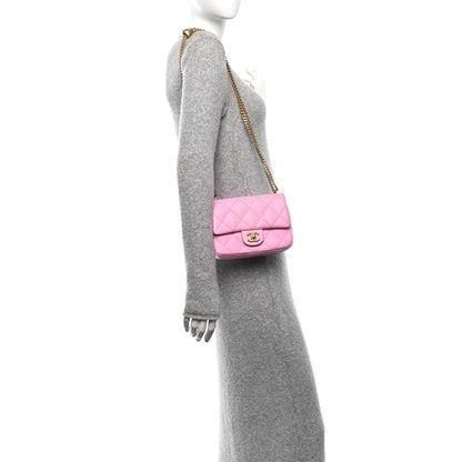 Chanel Caviar Quilted Mini Sweetheart Flap Lilac 2 of 10