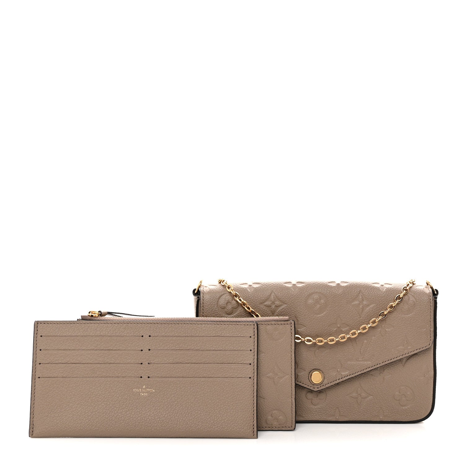 Louis Vuitton Empreinte Pochette Felicie Chain Wallet Tourterelle 3 of 10