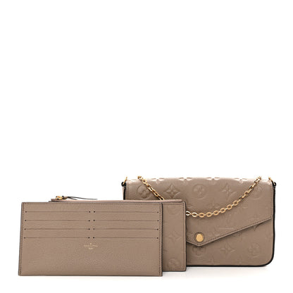 Louis Vuitton Empreinte Pochette Felicie Chain Wallet Tourterelle 3 of 10