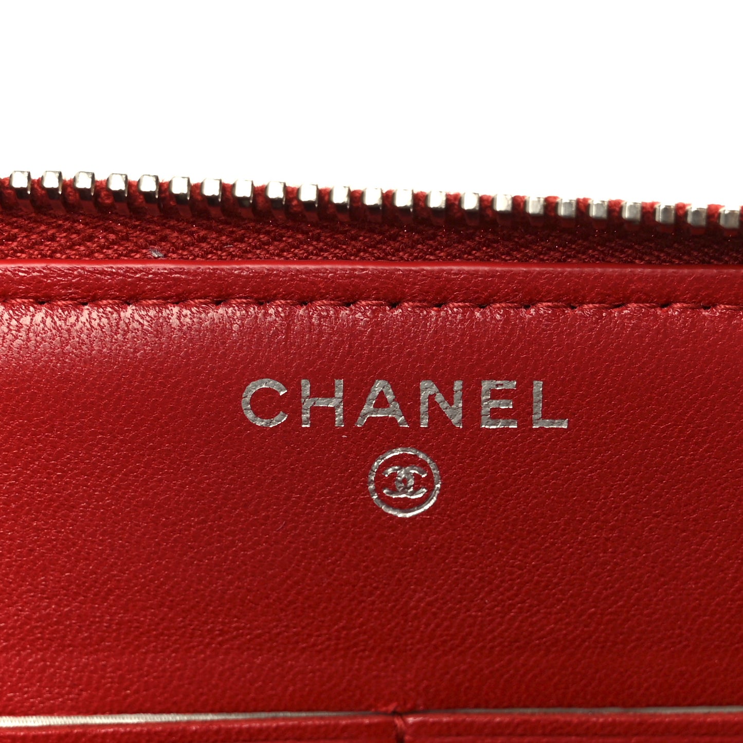 Lambskin Quilted Travel Case Red