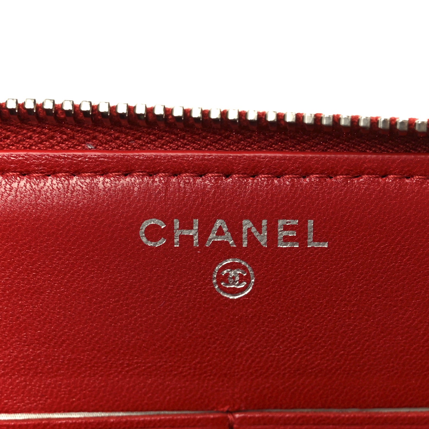 Chanel Lambskin Quilted Travel Case Red 6 of 10