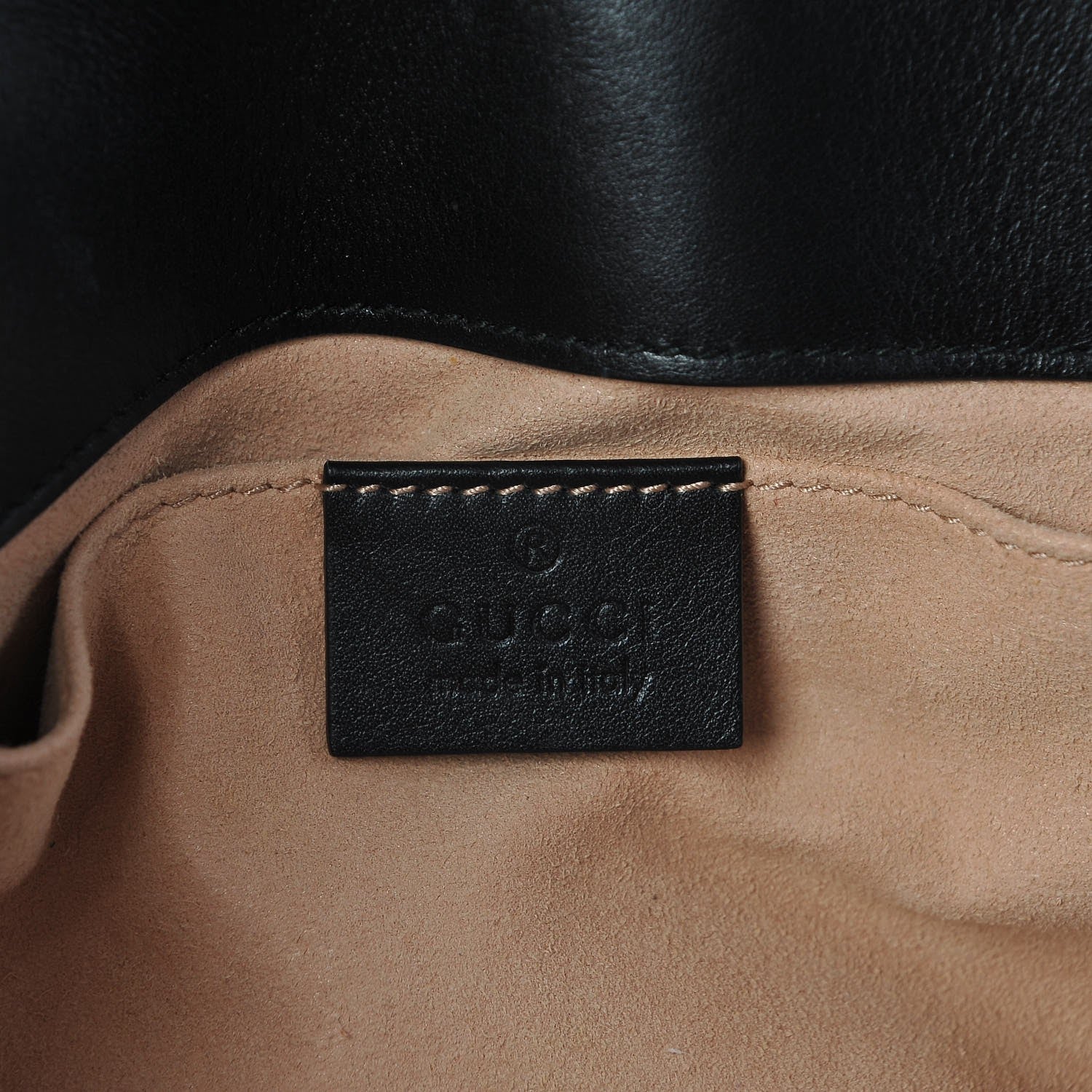 Gucci Calfskin Matelasse Mini GG Marmont Shoulder Bag Black 6 of 8