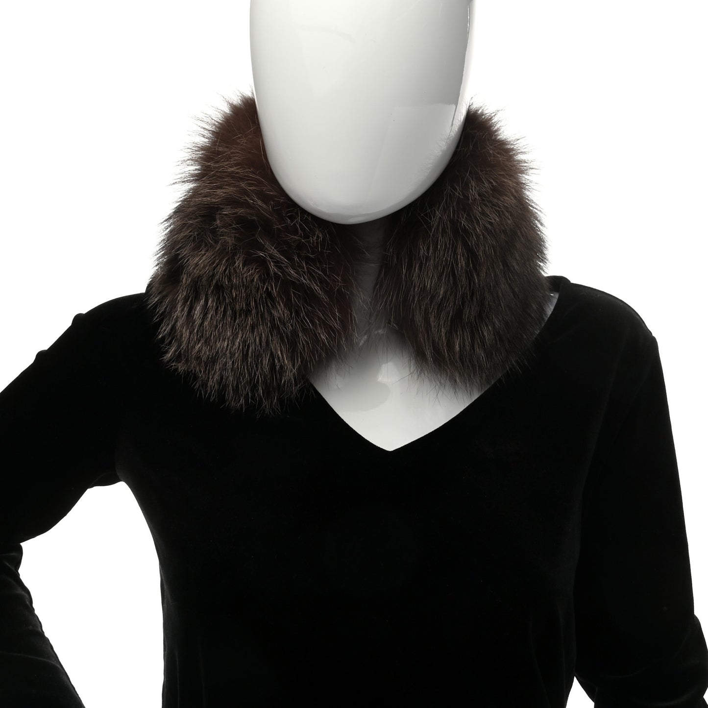 Fox Fur Silk Muffler Collar