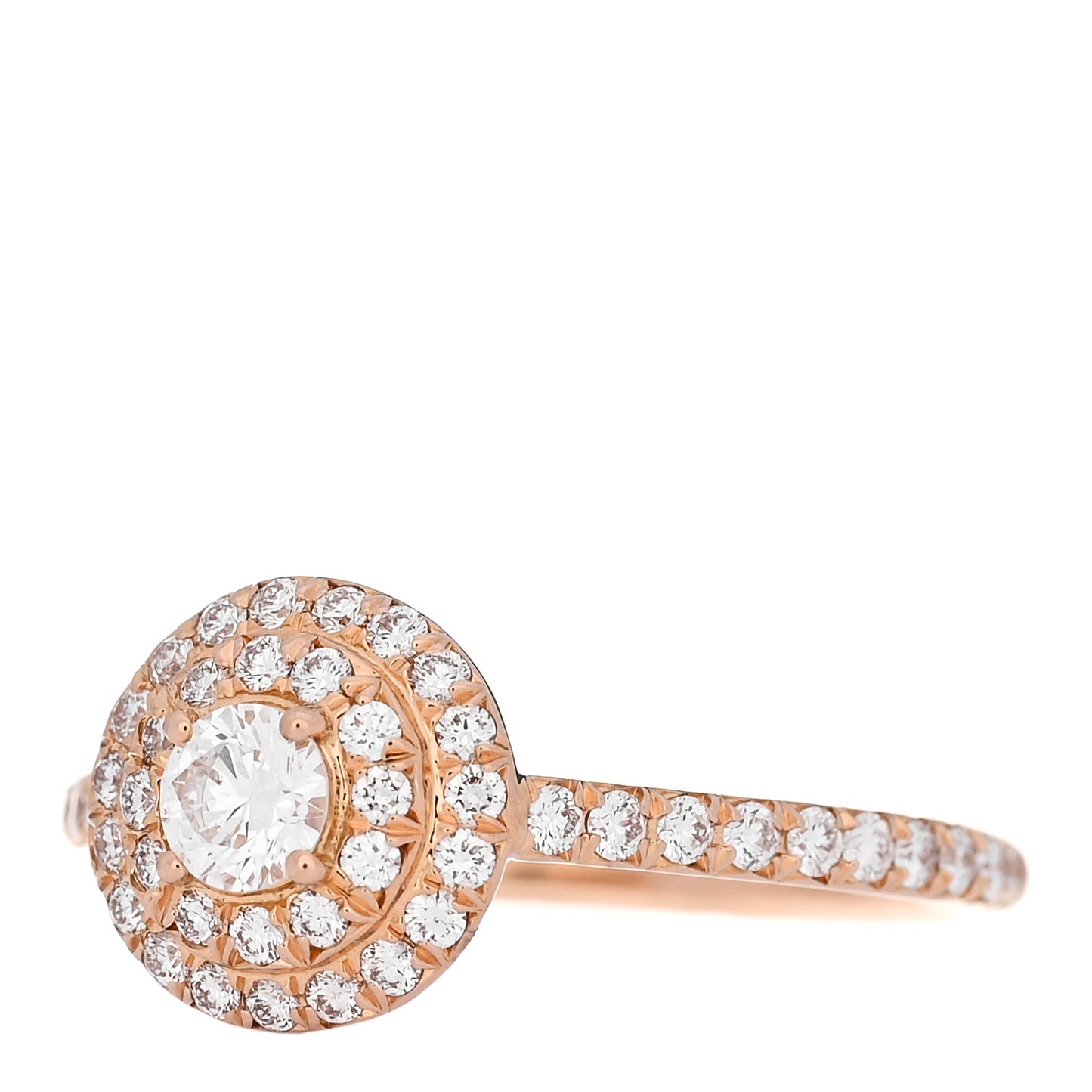 18K Rose Gold Diamond Soleste Engagement Ring 50 5.5
