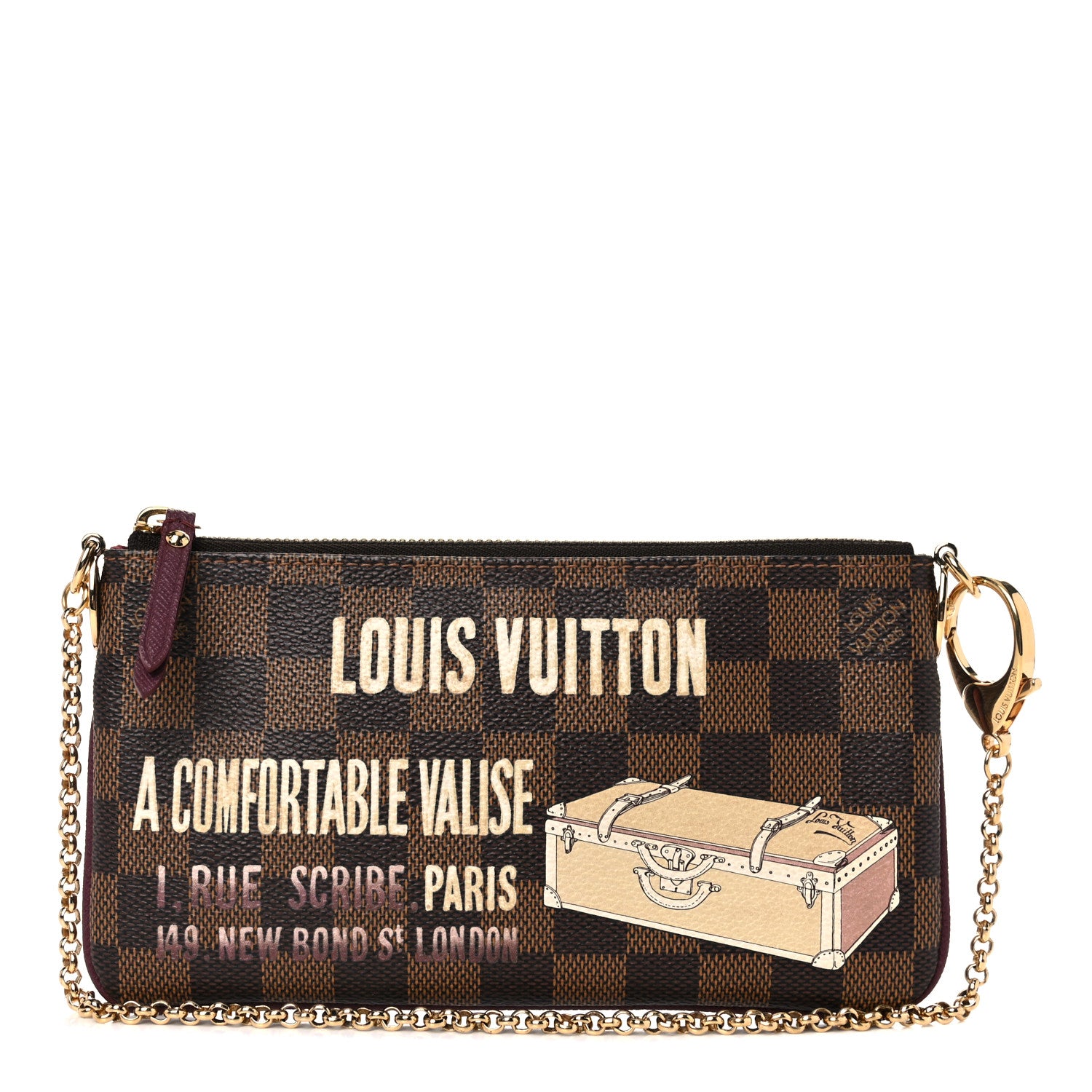 Louis Vuitton Damier Ebene Milla MM Trunk Pochette 1 of 9