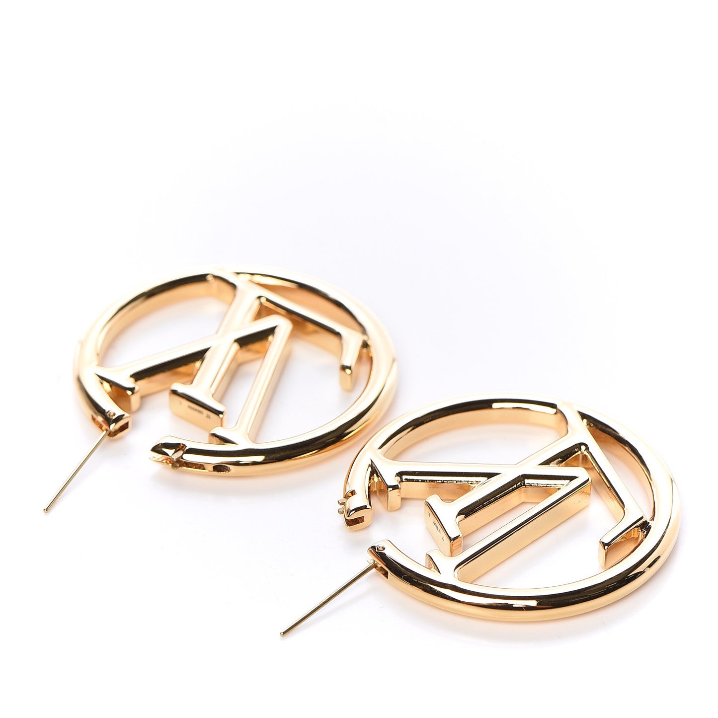 Metal Louise Hoop Earrings Gold