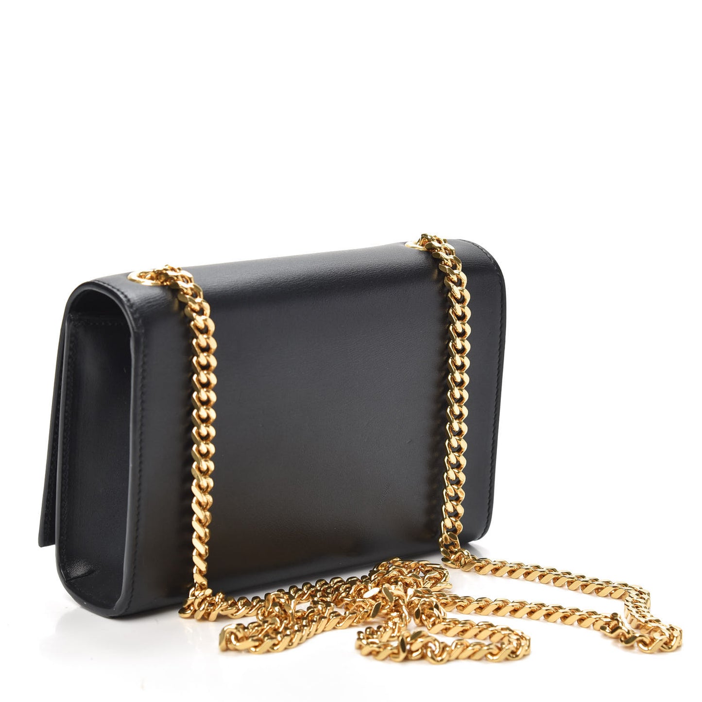Calfskin Small Classic Monogram Kate Tassel Satchel Black