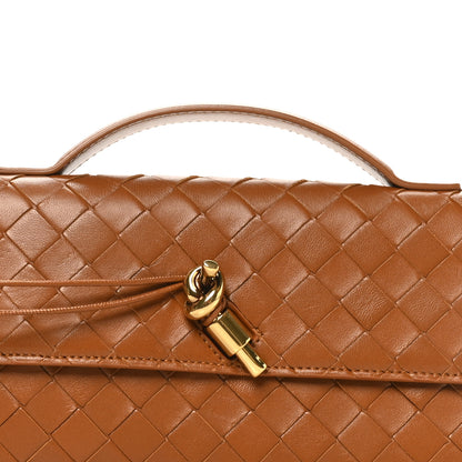 Bottega Veneta Nappa Intrecciato Long Andiamo Top Handle Clutch Cognac 7 of 7