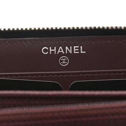 Chanel Caviar Quilted Large Gusset Zip Around Wallet Black 6 of 10