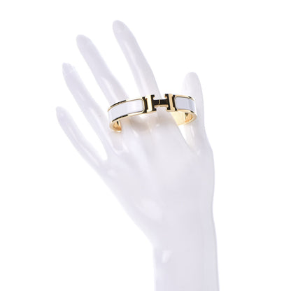 Hermes Enamel Narrow Clic Clac H Bracelet PM White 2 of 7