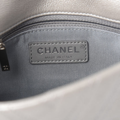 Chanel Calfskin Studded Chevron Quilted Small Stud Wars Flap Silver 5 of 9