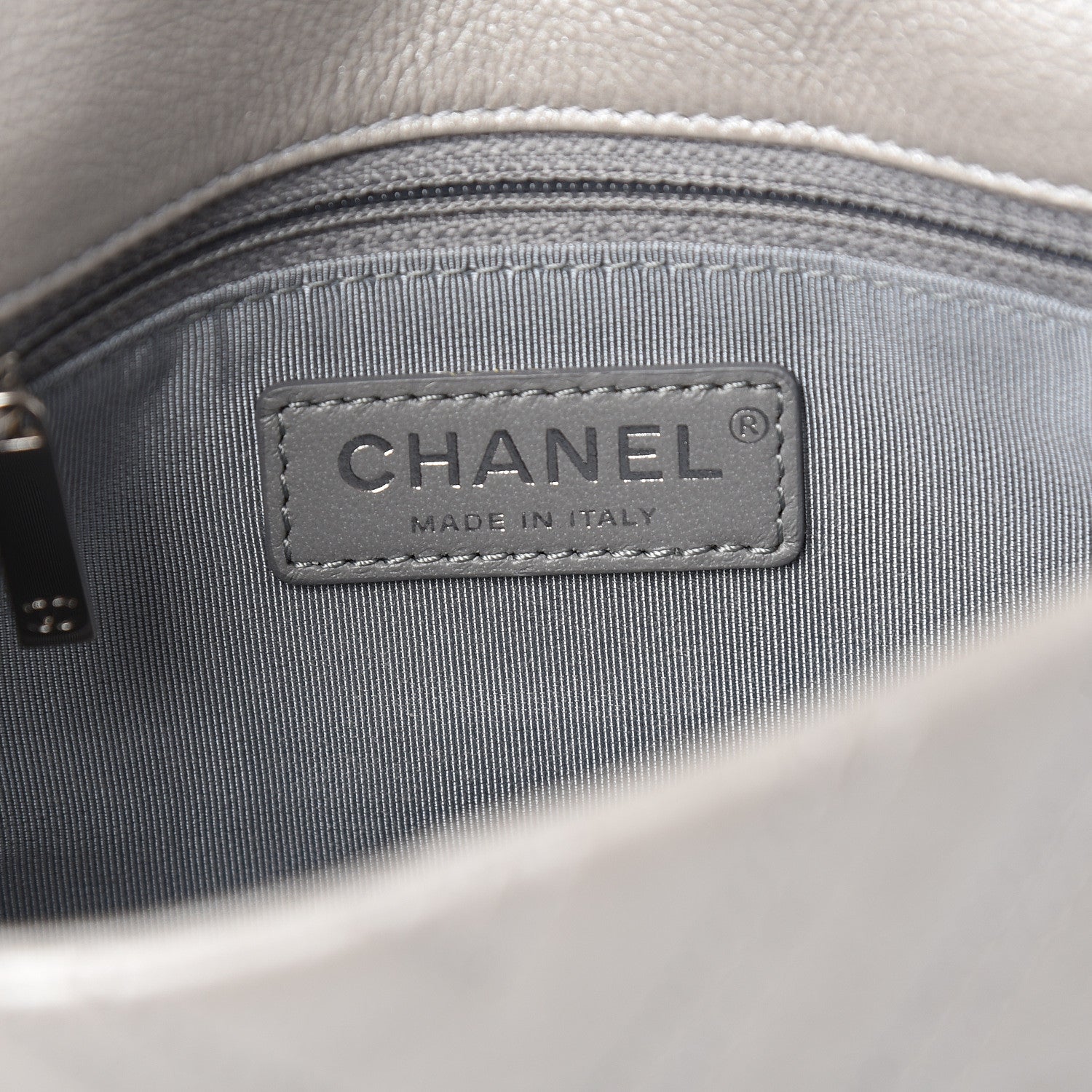 Chanel Calfskin Studded Chevron Quilted Small Stud Wars Flap Silver 5 of 9