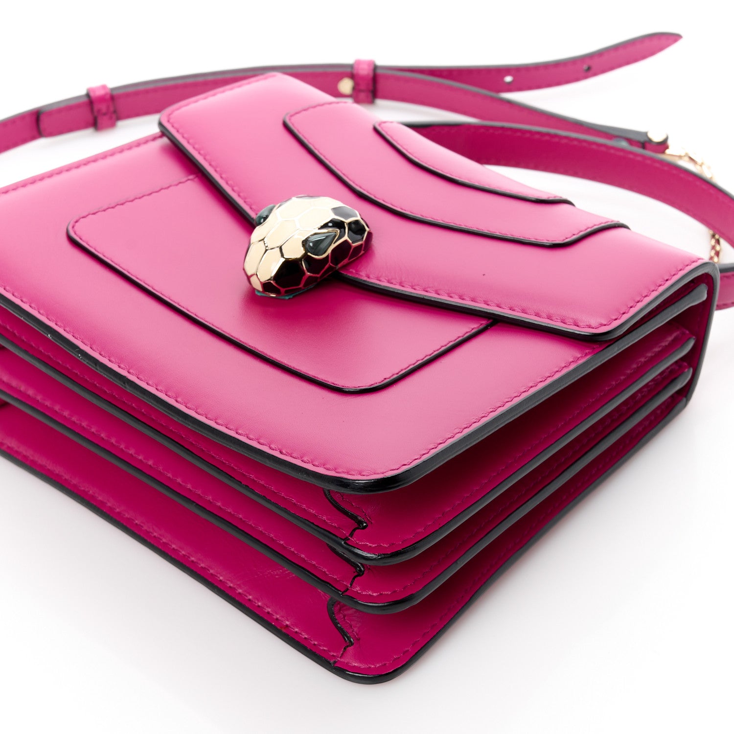 Bulgari Calfskin Serpenti Forever Top Handle Pink 20 of 21