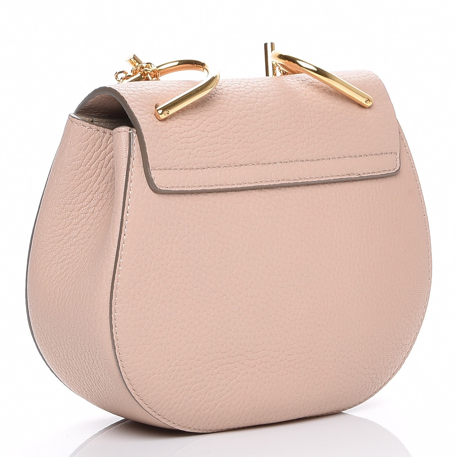Chloe Grained Lambskin Mini Drew Shoulder Bag Cement Pink 3 of 7