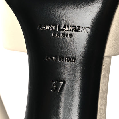 Saint Laurent Calfskin New Belfagor 110mm Mules 37 Pearl 7 of 9