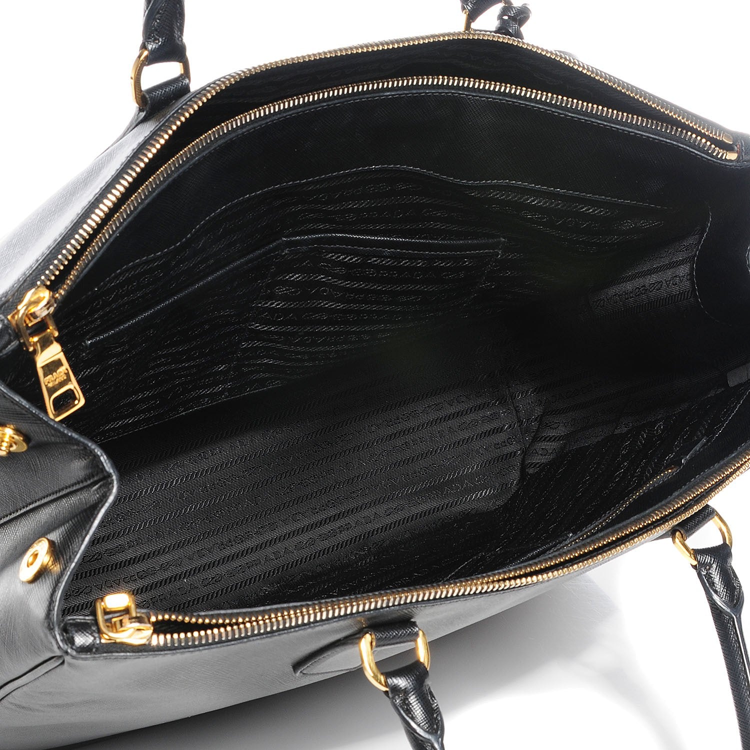 Prada Saffiano Lux Extra Large Galleria Double Zip Tote Black 5 of 10
