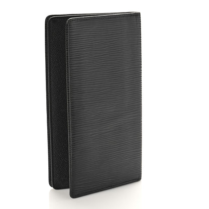 Louis Vuitton Epi Porte Valeurs Checkbook Wallet Black 3 of 8