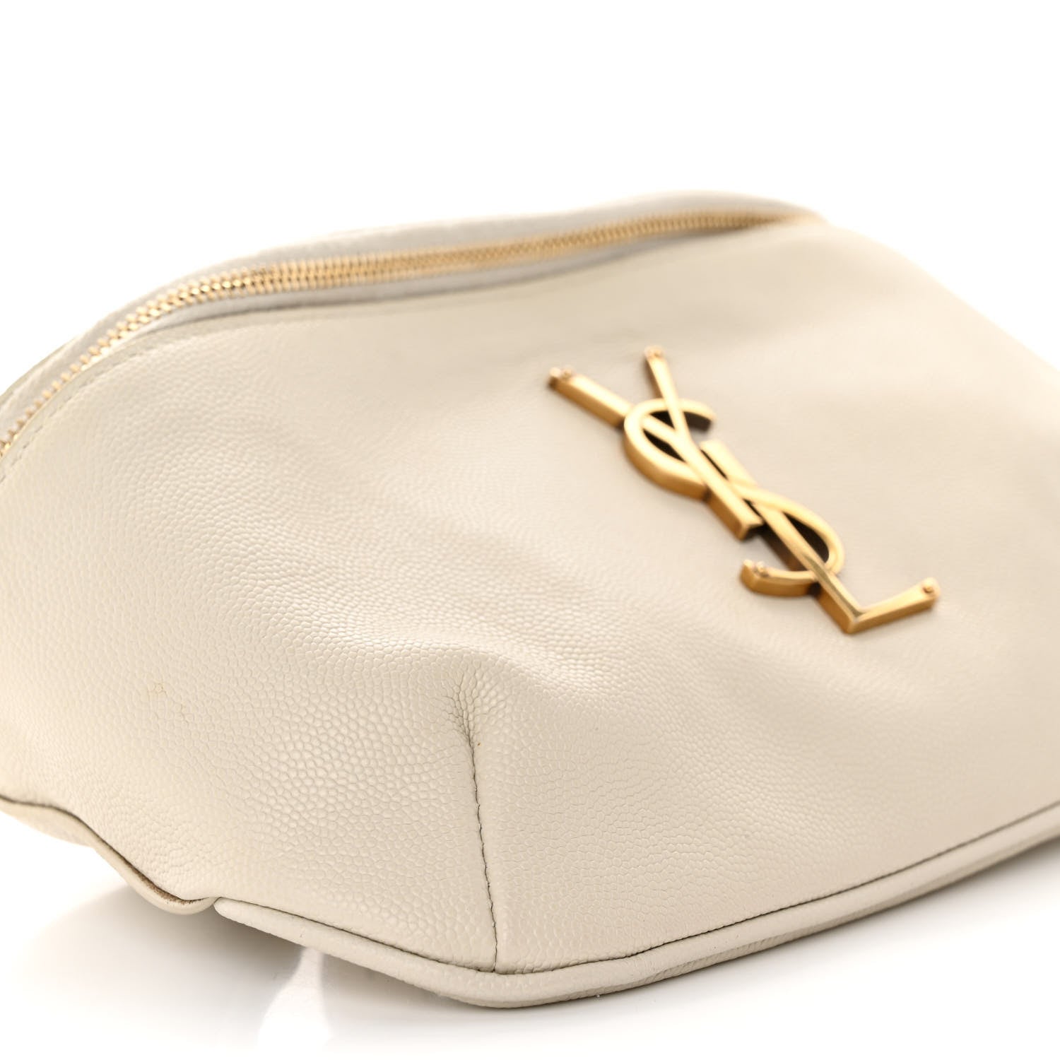 Saint Laurent Grain De Poudre Monogram Belt Bag Blanc Vintage 8 of 9