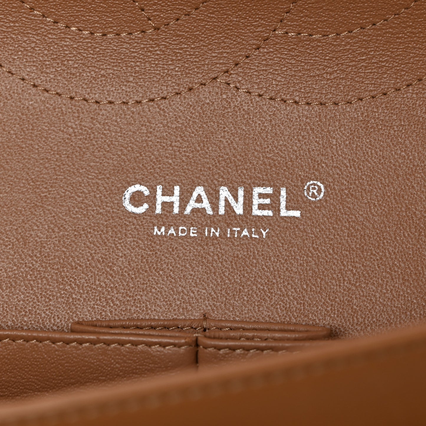 Patent Quilted Jumbo Double Flap Light Brown