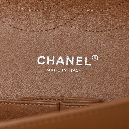 Chanel Patent Quilted Jumbo Double Flap Light Brown 6 of 11