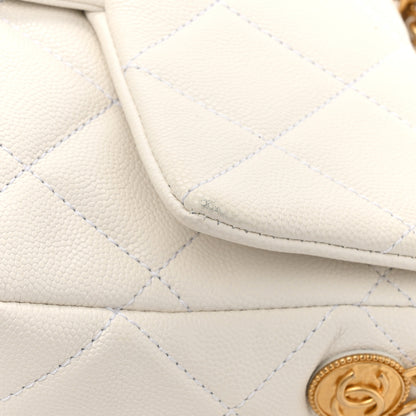 Chanel Caviar Quilted Small Twist Your Buttons Flap White 12 of 12