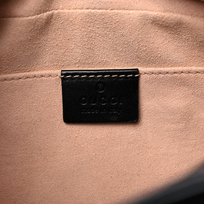 Gucci Calfskin Matelasse Small GG Marmont Chain Shoulder Bag Black 6 of 9