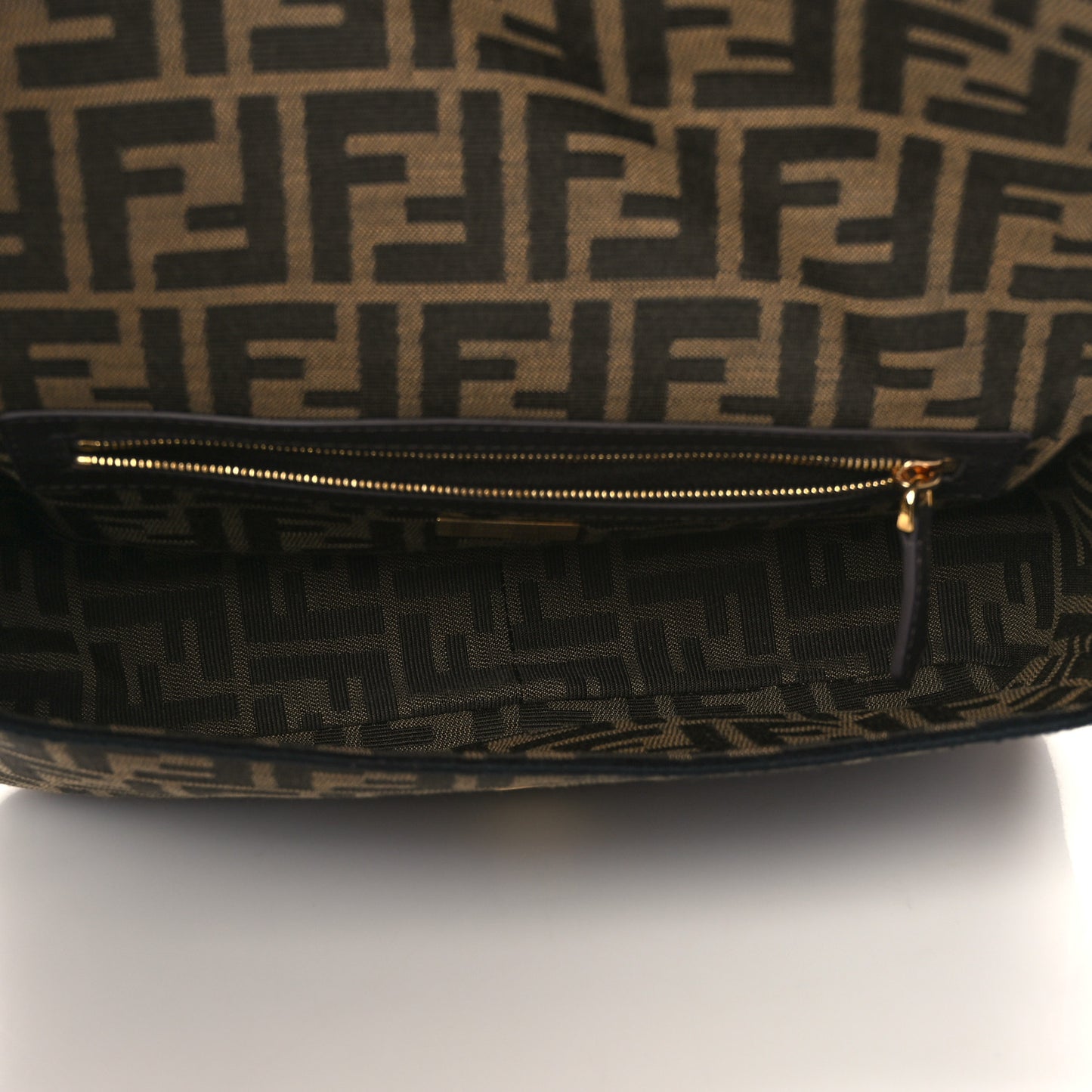 Fabric Jacquard FF 1974 Medium Baguette Tobacco Moro Black