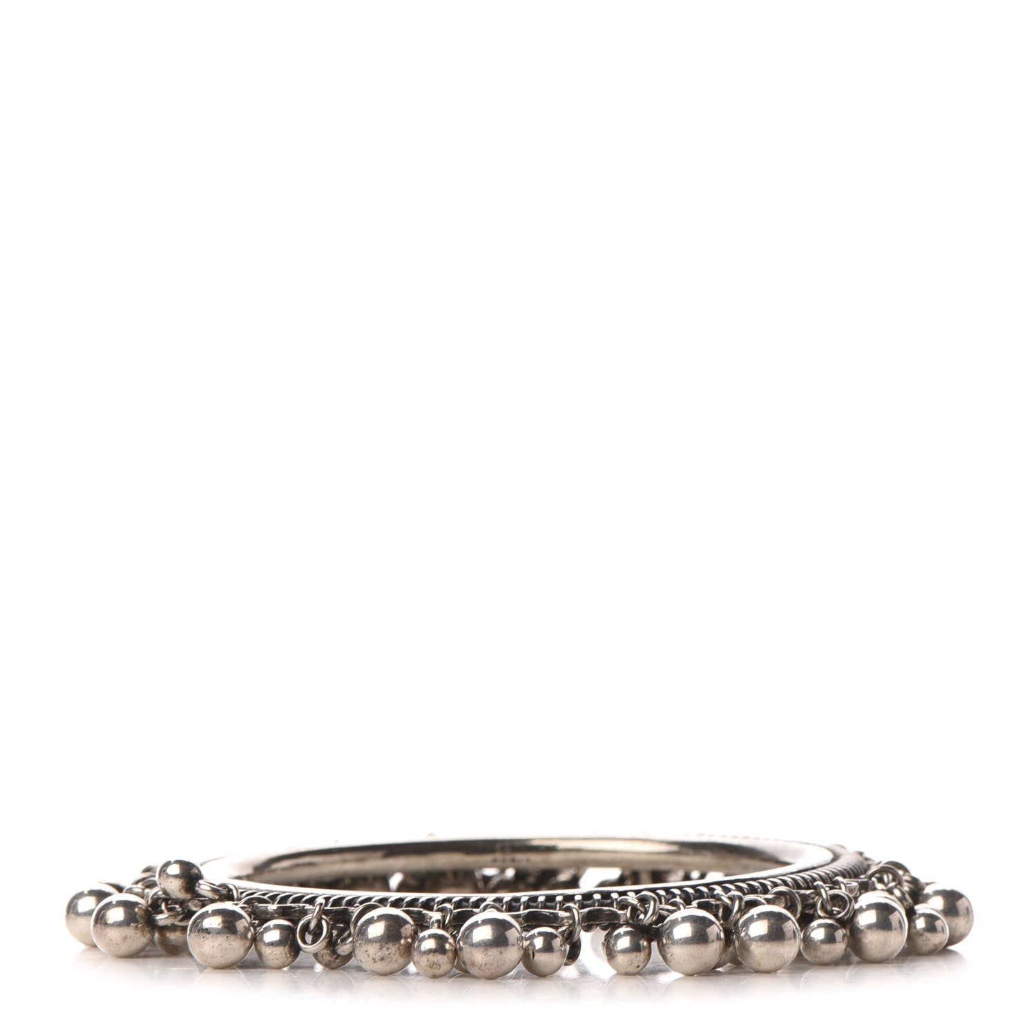 Saint Laurent Brass Marrakech Bell Bracelet Argent Oxyde 1 of 3