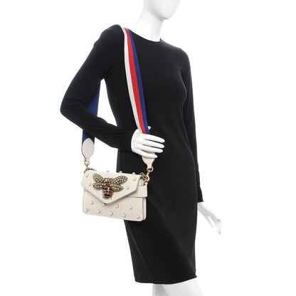 Gucci Nappa Pearl Studded Mini Queen Margaret Broadway Shoulder Bag Mystic White 2 of 8