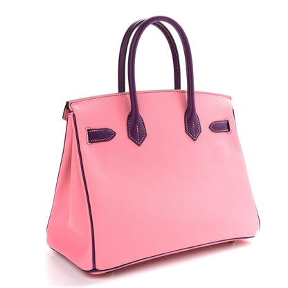 Hermes Epsom Horseshoe Bi Color Birkin 30 Rose Confetti Anemone 2 of 11