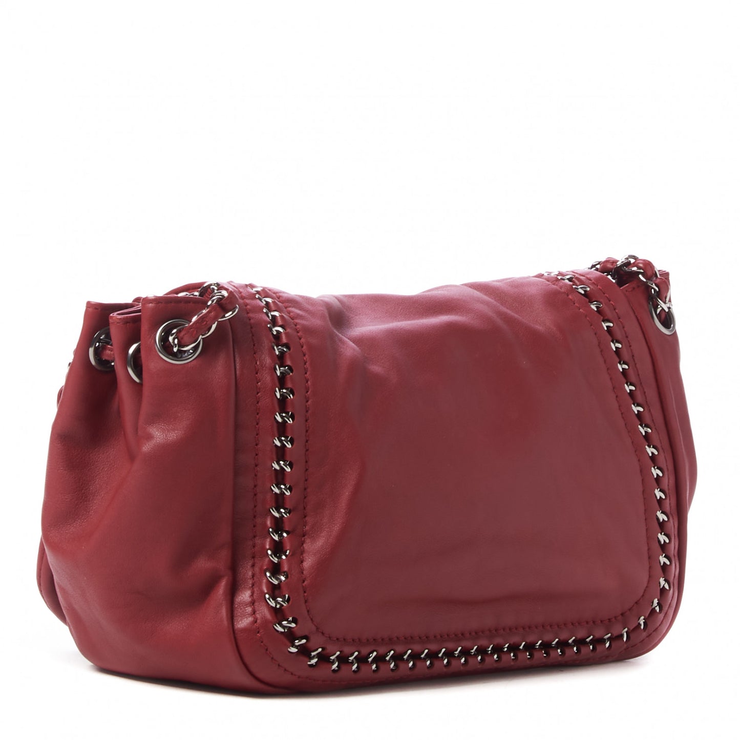 Smooth Calfskin Luxe Ligne Flap Red