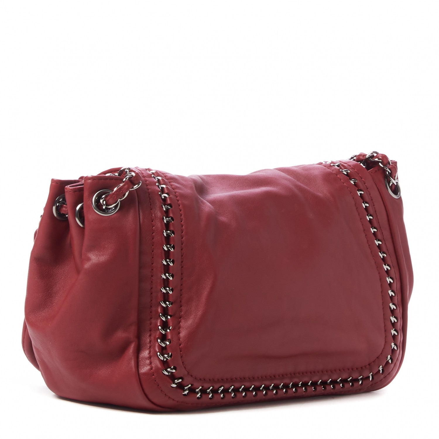 Chanel Smooth Calfskin Luxe Ligne Flap Red 2 of 10