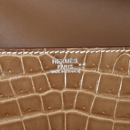 Hermes Niloticus Crocodile Egee Clutch Ficelle 7 of 15