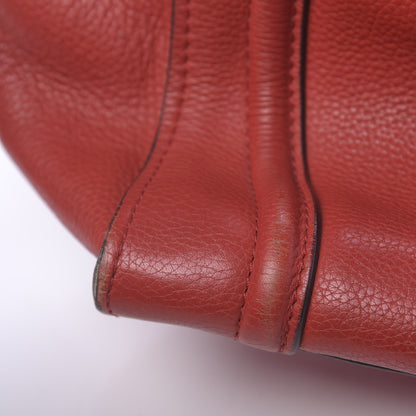 Celine Drummed Calfskin Mini Luggage Red 10 of 21