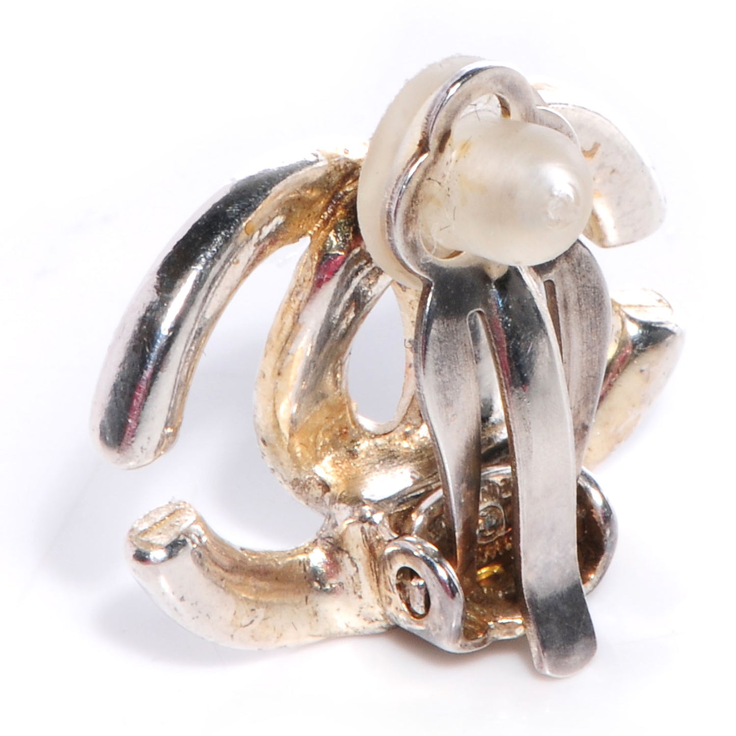 CC Clip On Earrings Silver