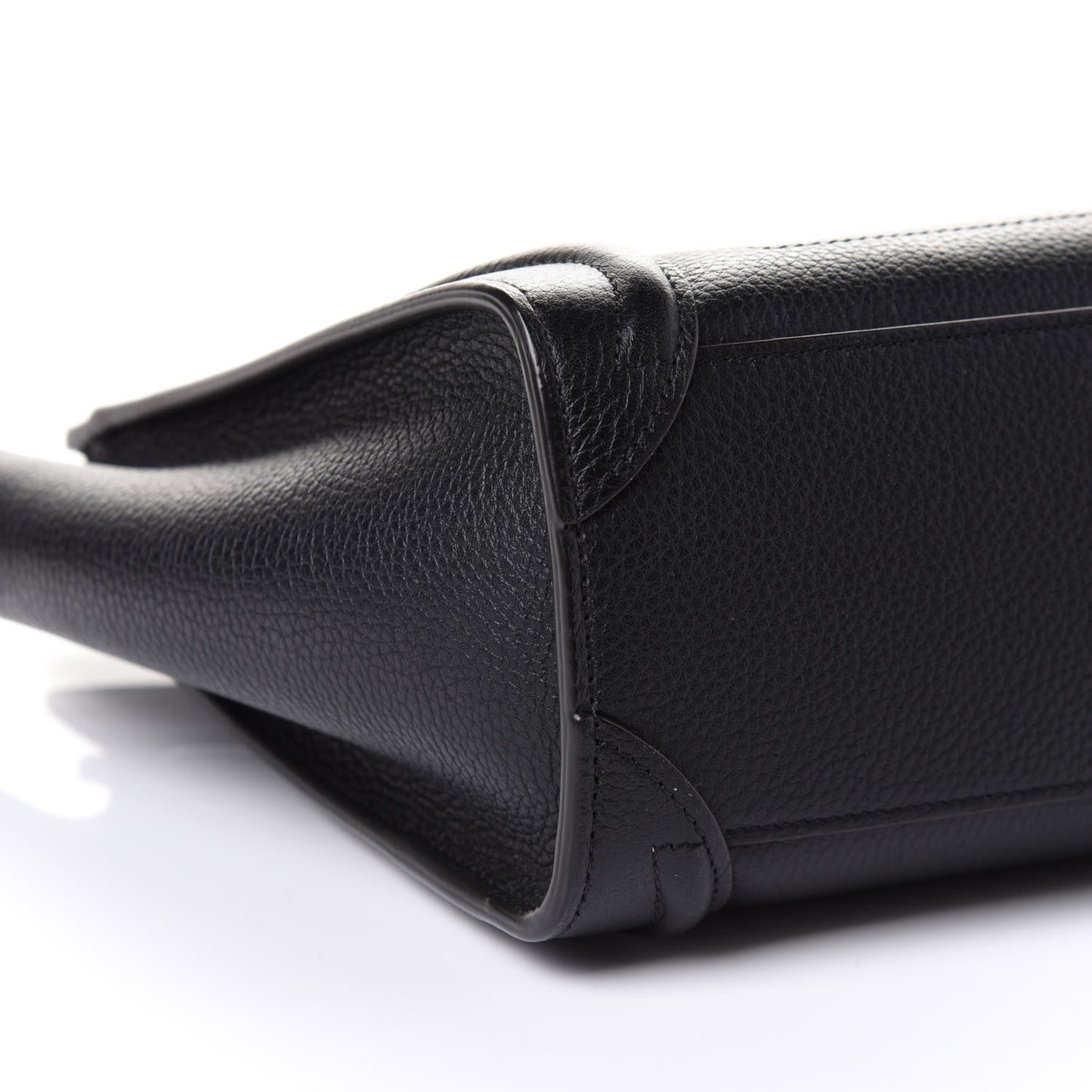 Drummed Calfskin Nano Luggage Black