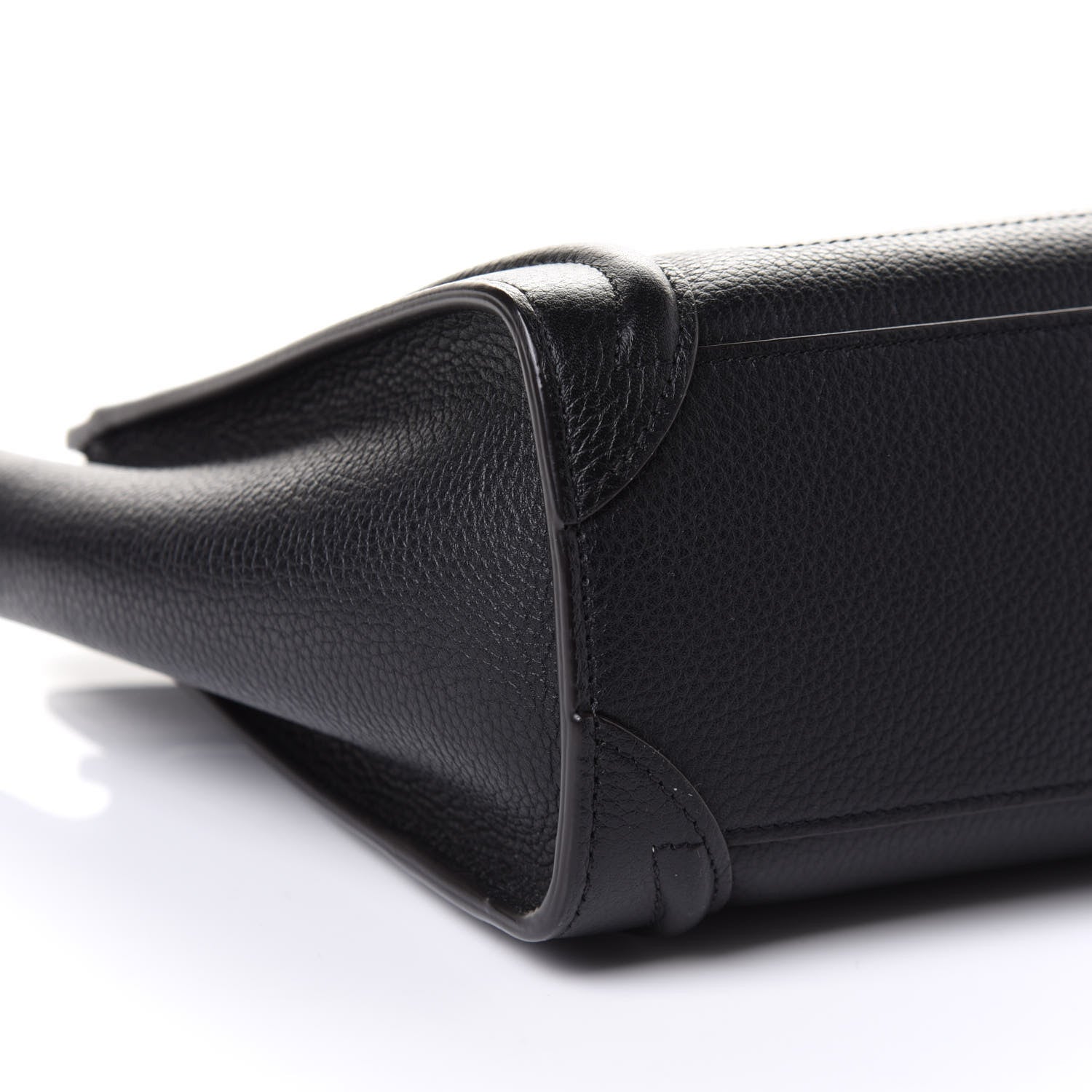 Celine Drummed Calfskin Nano Luggage Black 8 of 9