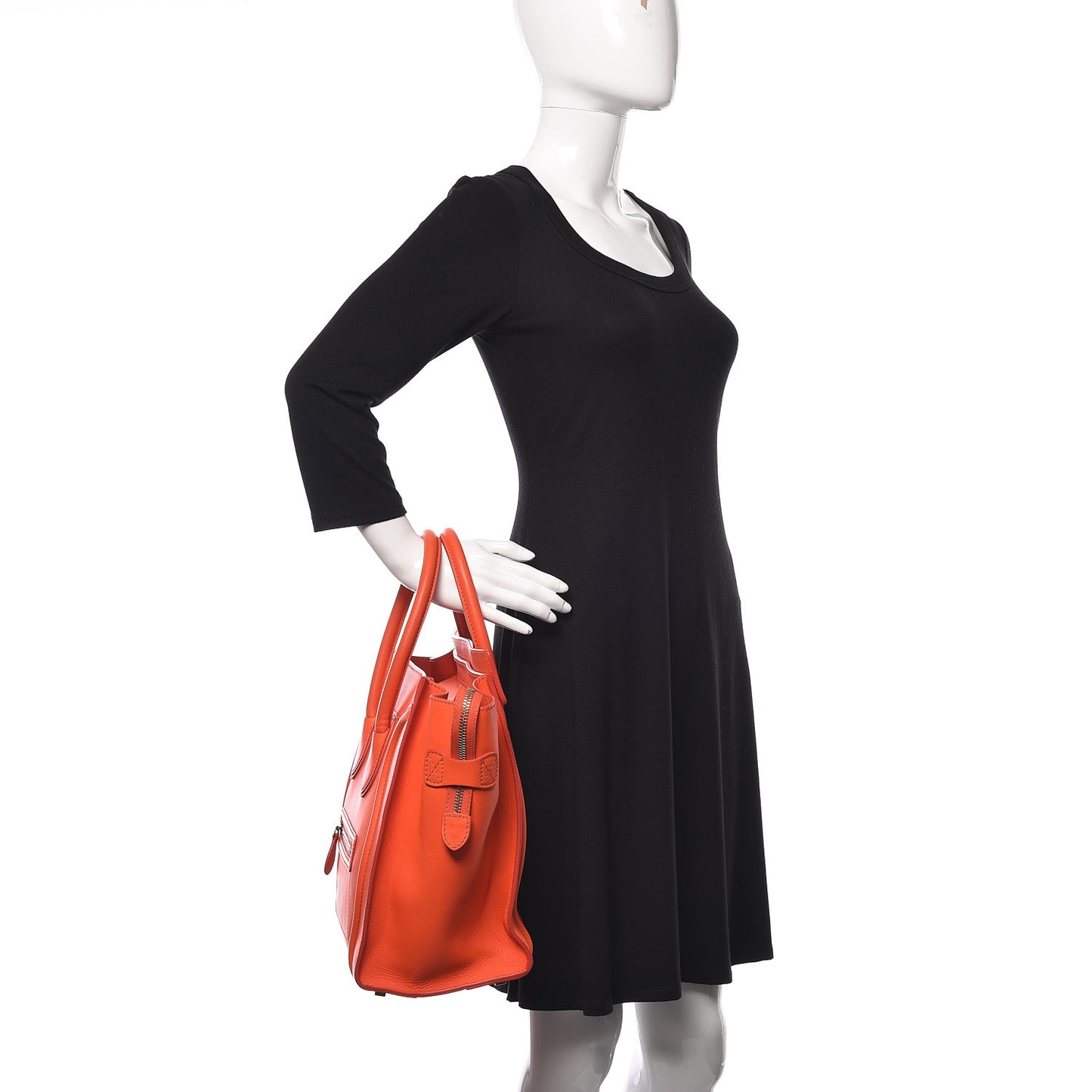 Smooth Calfskin Mini Luggage Orange