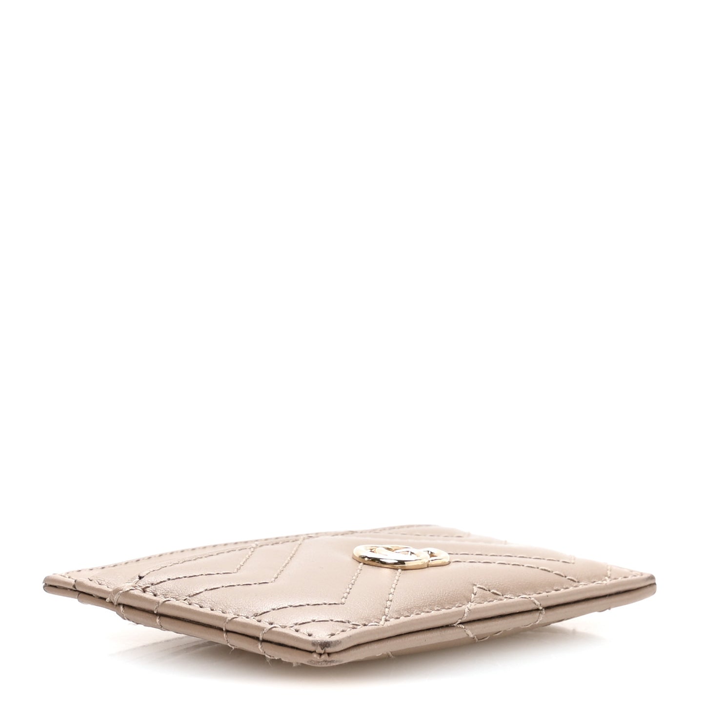 Calfskin Matelasse GG Marmont Card Holder Porcelain Rose