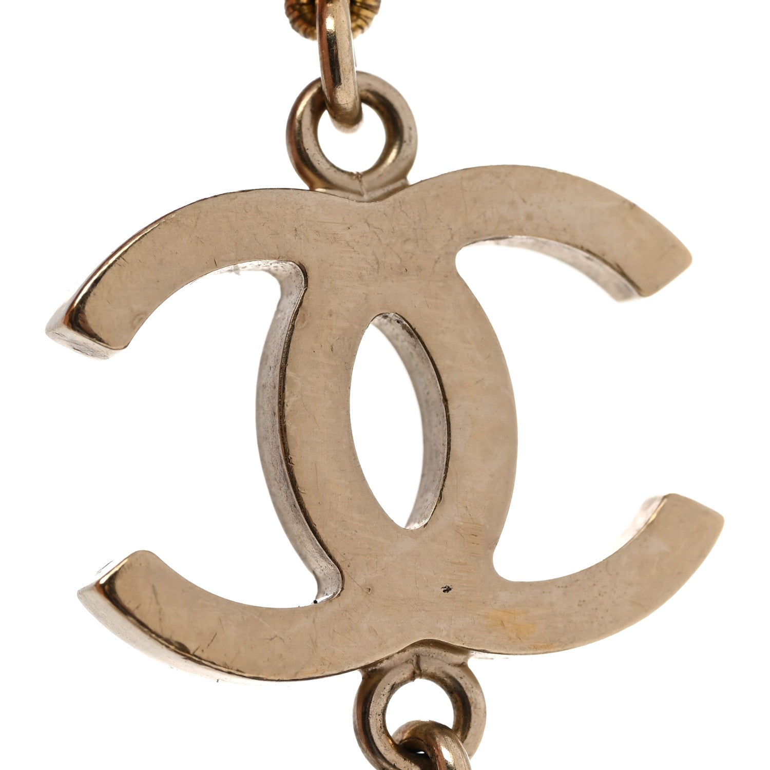 Chanel Metal Beaded CC Long Necklace Gold Black 8 of 8