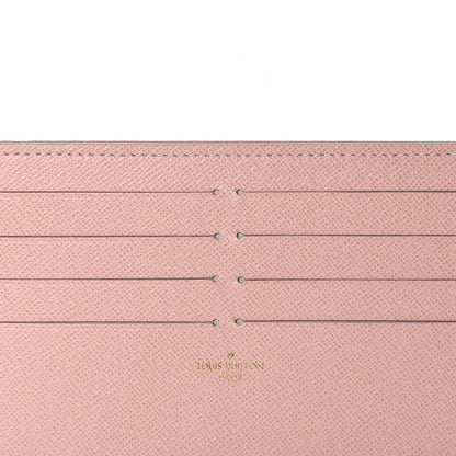 Louis Vuitton Calfskin Felicie Card Holder Insert Rose Ballerine 8 of 8