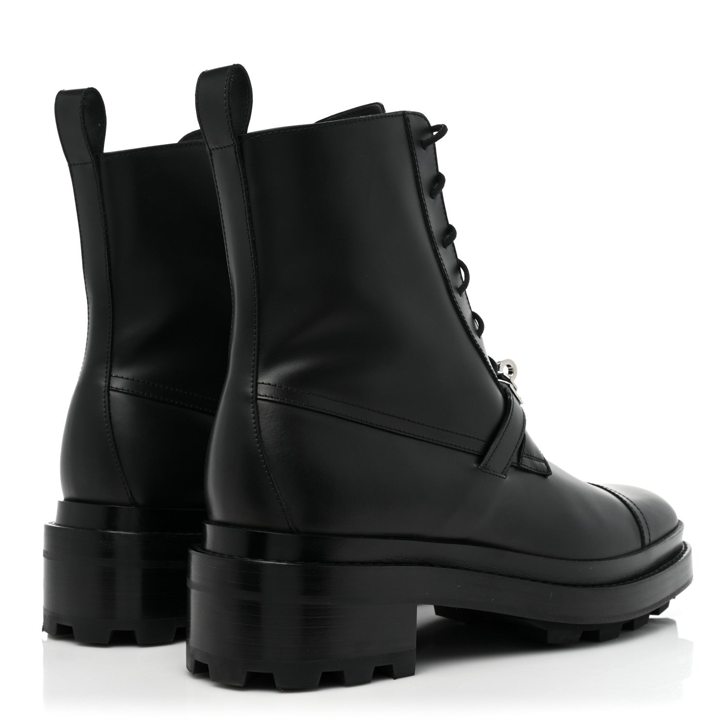 Hermes Glossed Calfskin Funk Ankle Boots 39.5 Black 4 of 10