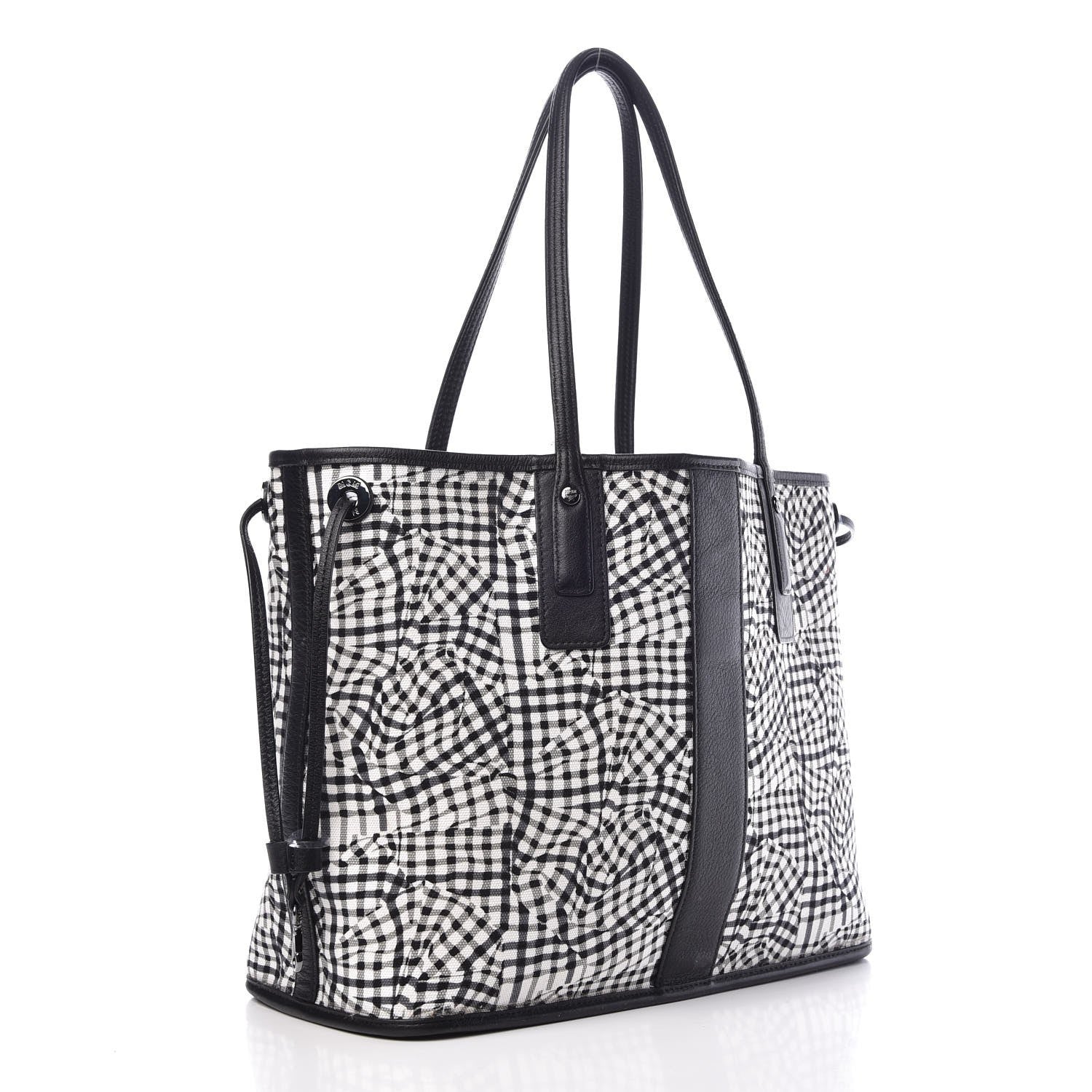 MCM Visetos Medium Liz Reversible Shopper Tote Black 7 of 14