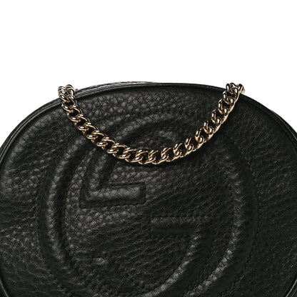 Gucci Pebbled Calfskin Mini Soho Chain Bag Black 10 of 12