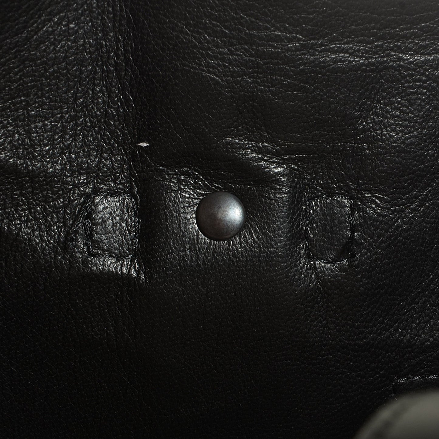 Leather Large Shopping Tote Black