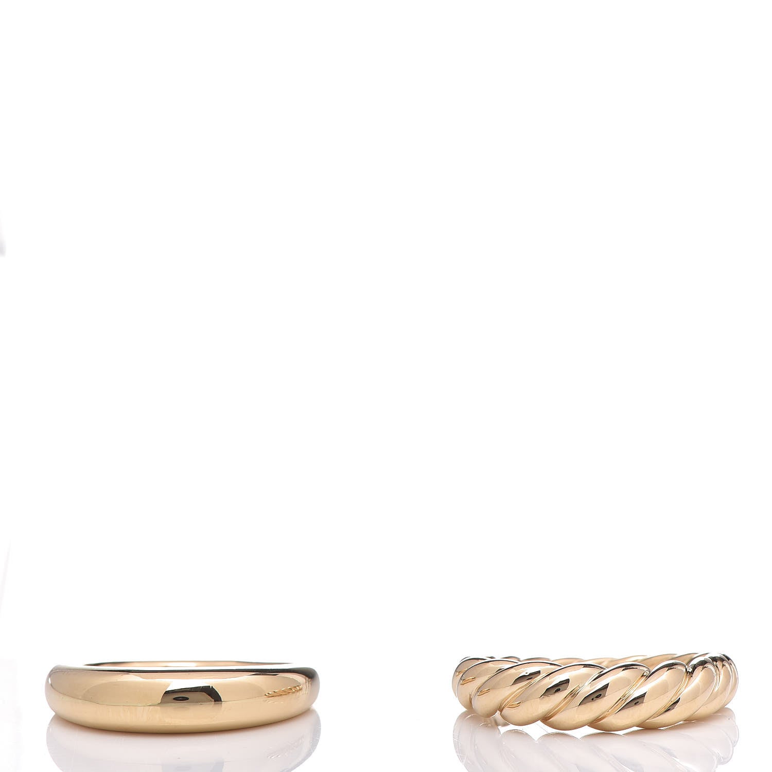 David Yurman 18K Yellow Gold Pure Form Stack Ring 54 7 11 of 13