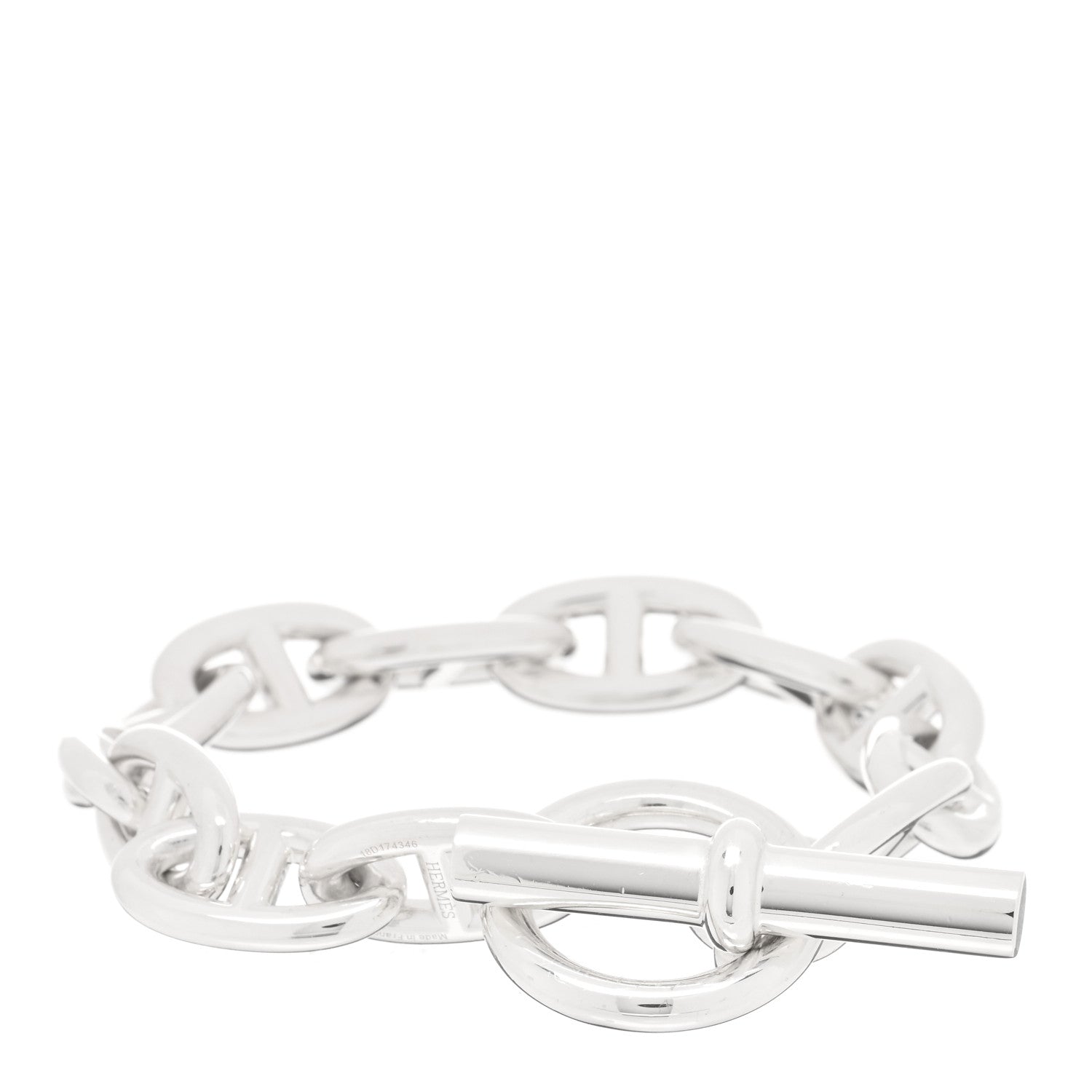 Hermes Sterling Silver GM Chaine d'Ancre Bracelet 1 of 3